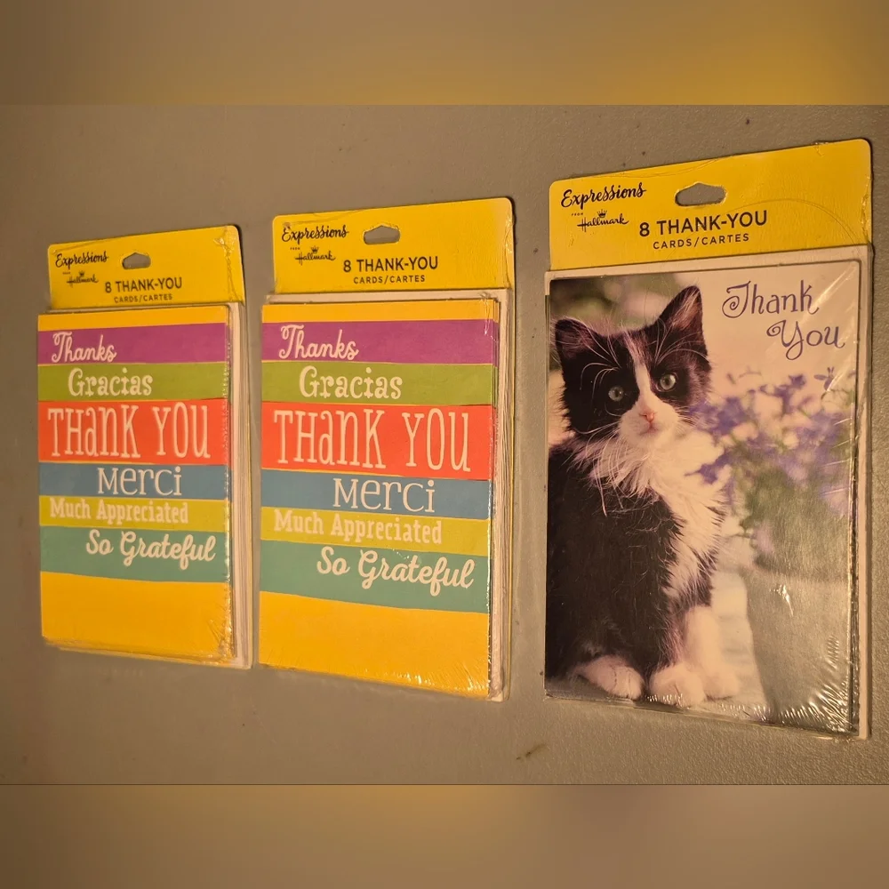 Thank You Greeting Cards - Multicolor